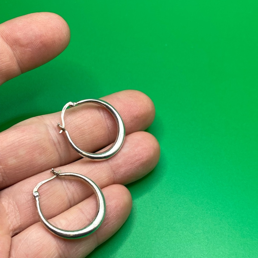 Sterling Silver Hoops. - image 2
